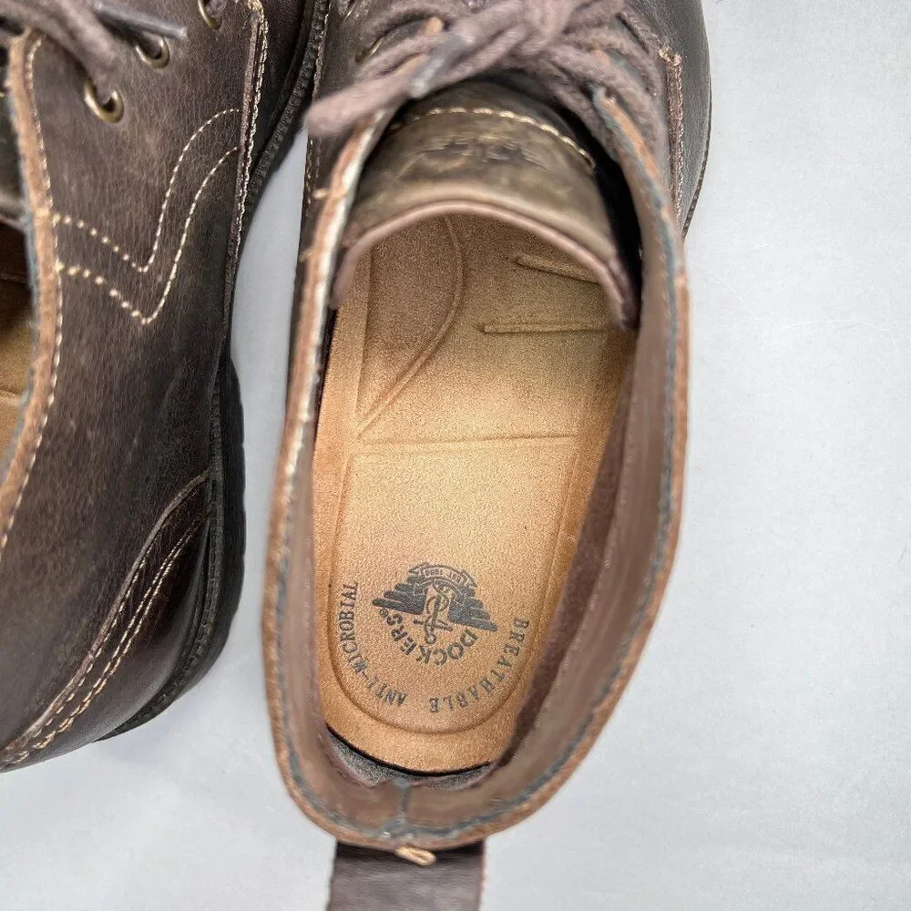 Dockers Chukka Boots Men's‎ Size 10.5 Brown Leather Waterproof Casual Shoes